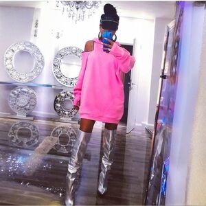 Pink Long Sleeve Dress